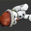 Snowman snowman snow children snow fox winter scene that animation character animation character 3d model