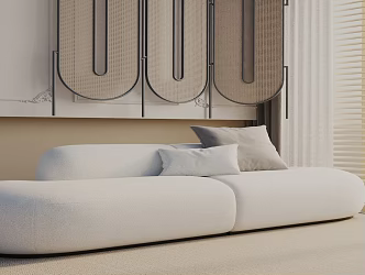 Modern three-seat sofa 3d model