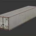 Industrial Shipping Container With Metal Construction Double Doors And Corrugated Surface