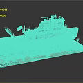 Tugboat With American Flag And Letter K In Dry Dock