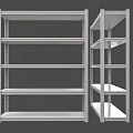 Metal Display Shelves With Multiple Layers For Retail Storage And Showcase