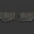 Two Stone Built Architectural Structures With Slab Tops And HG Marking