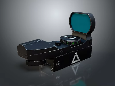 Military Grade Tactical Weapon Sight With Adjustable Knobs Green Lens For Firearms 3d model
