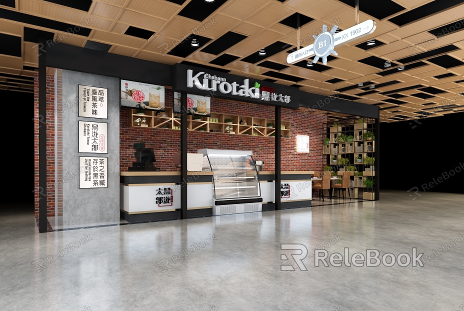 Industrial LOFT Milk Tea Shop model