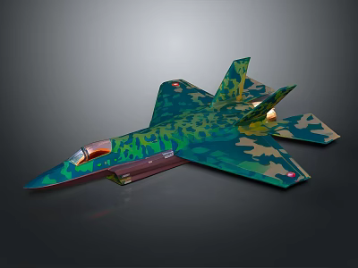 Camouflaged Space Shuttle Design With Aerospace Features And Details 3d model