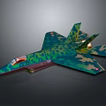 Camouflaged Space Shuttle Design With Aerospace Features And Details