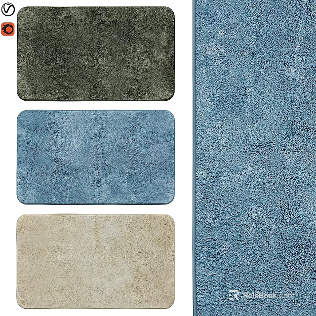 Square Rugs in Different Colors with Soft Texture for Home Decor 3d model