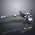 Modern Browning Machine Gun Browning Gatling White 3d model