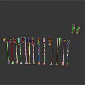 Various Traffic Light Models With White Poles And Black Signal Heads