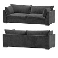 Simple Double Sofa Double Sofa Simple Sofa Grey Sofa Living Room Sofa 3d model