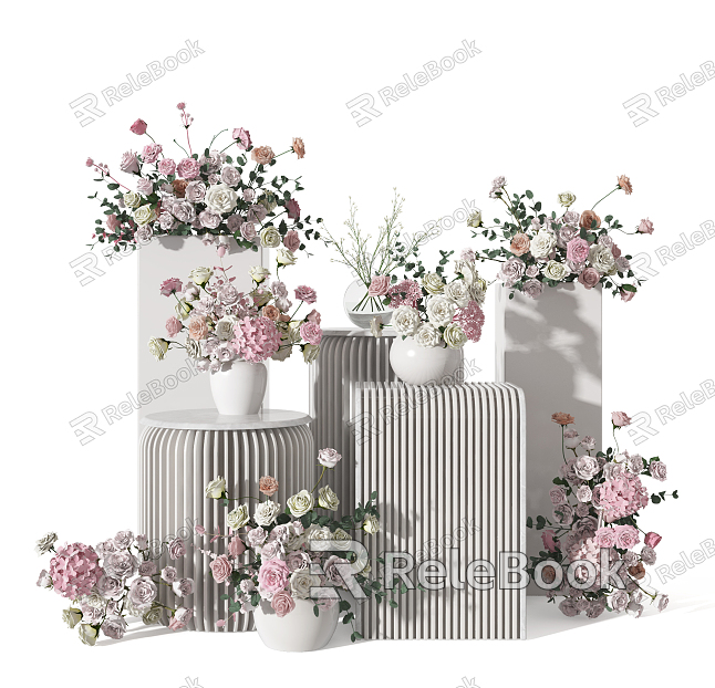 Modern floral art model