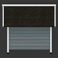 Blue Wooden Dog House With White Trim Gray Roof and Arch Doorway Design