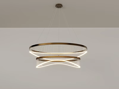 Modern minimalist chandelier 3d model