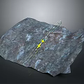 electromagnetic track electromagnetic transport vehicle electromagnetic cableway geomorphic terrain mountain ridge beam valley 3d model