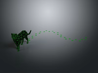 Cat Kitten Flower Cat Domestic Cat Wild Cat Stray Cat Black Cat Pet Mammal 3d model