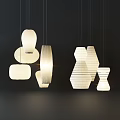 Modern Contemporary Pendant Lights With Various Geometric Shapes And Woven Textures