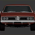Classic Red Two Door Sedan With Smooth Shiny Exterior And Ground Reflections
