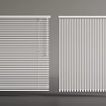 White Horizontal and Vertical Window Blinds for Home Interior Decoration 3d model