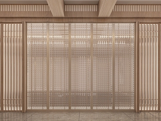 New Chinese-style partition Changhong glass partition 3d model