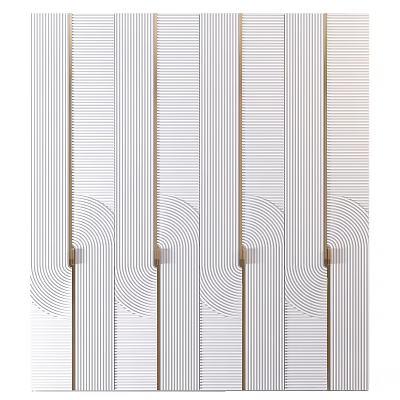 Elegant Modern Wardrobe Design With Linear Patterns And Metal Accents For Luxury Interiors 3d model
