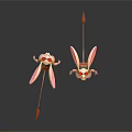 Cartoon Mouse Characters In Orange Outfits With Backpacks Large Ears And Tail Front Back Views