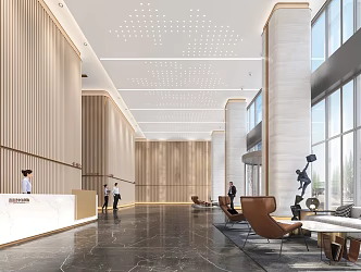 Modern Company Lobby 3d model
