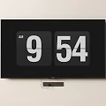 Black Sony TV Wall Mounted Display Showing 9 54 AM Digital Clock Time