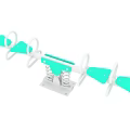 Green And White Spring Seesaw Playground Equipment For Outdoor Kids Play