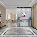 Modern Spacious Conference Room Interior With Wooden Chairs Large Windows And Marble Flooring