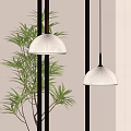 Modern White Pleated Shade Pendant Lights In Contemporary Indoor Setting