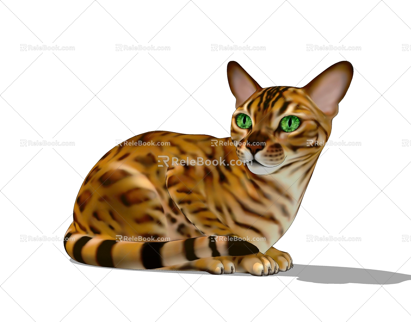 Modern cat animals 3d model