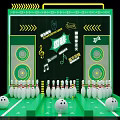 Check-in Event Featuring Bowling Pins Balls On Green Digital
