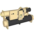 Industrial Equipment With Cylindrical Tank Control Panel And Motor Unit