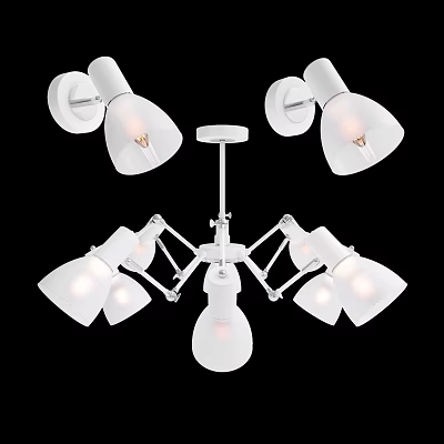 Modern lamp combination chandelier 3d model