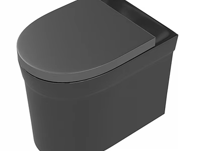 Modern Black Toilet In Bathroom Combination With Sleek Compact Contemporary Design 3d model