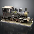 Vintage Steam Train Model With Old Fashioned Locomotive Design And Detailed Wheels