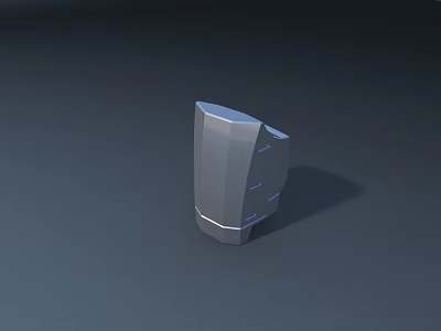 Sleek Modern Reception Desk Design With Curved Geometric Structure And Smooth Surface 3d model