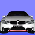 White Sporty Coupe Car With Black Roof And Sleek Black Wheels Design