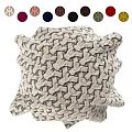 Woven Textured Decorative Cushion With Neutral Color And Multiple Color Options For Home Decor