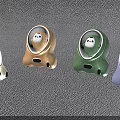 Cute Cartoon Shaped Electronic Appliances With Smiley Face Design In Multiple Colors For Desktop Decor