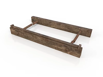 Rustic Wooden Storage Tray For Home Organizing And Practical Use 3d model