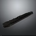 Vintage Military Submarine Marine Transport Vehicle With Long Structure And Command Tower
