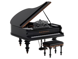 Classical Piano Modern Piano 3d model