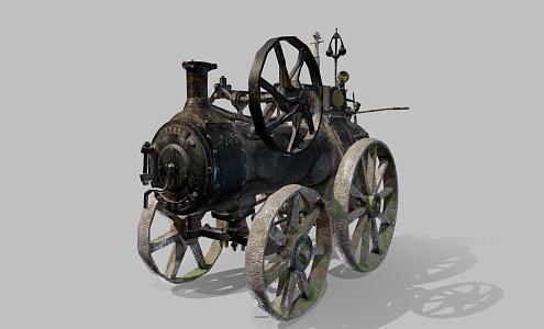 modern engine mobile steam engine portable steam engine 3d model