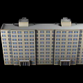 Modern Residential Building Exterior With Multi Storey Structure And Multiple Windows Design 3d model