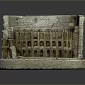 Roman Colosseum Decorative Miniature Model With Stone Texture For Home Tabletop Ornament