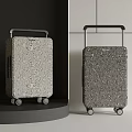 Modern Stylish Luggage With Unique Pattern Telescopic Handle And Rolling Wheels