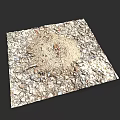 Natural Outdoor Square Surface With Gravel Sand And Small Stones Texture