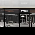 GUYSSOUL Modern Clothing Store With Glass Facade Interior Racks And Apparel Displays