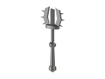 Durable Metal Hardware Tool With Spiked Head And Ergonomic Grip Handle 3d model